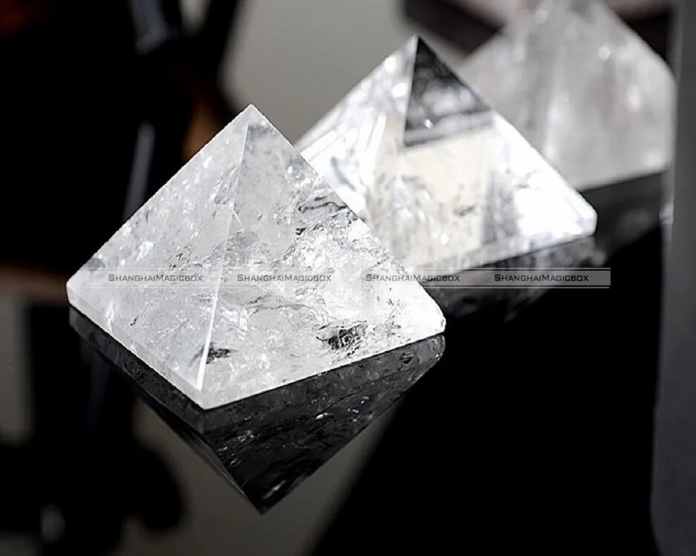 1 шт. 30 мм Природный прозрачный кристалл кварца Пирамида ясно целебная рейки