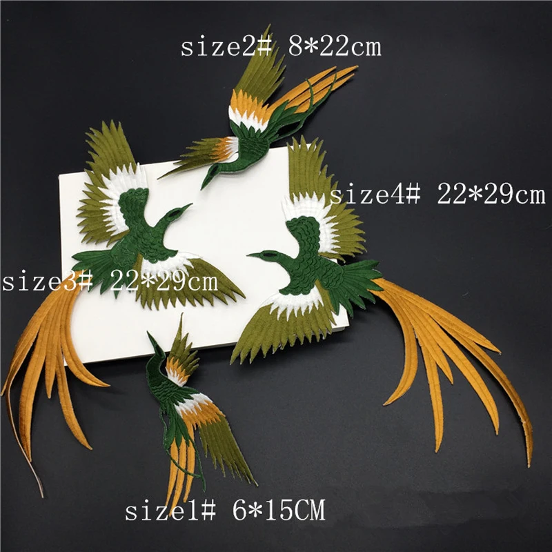 Handmade DIY Phoenix Bird Embroidery Combination Cloth Patch Decals Decorative For Dress Clothes Garment Accessories | Дом и сад