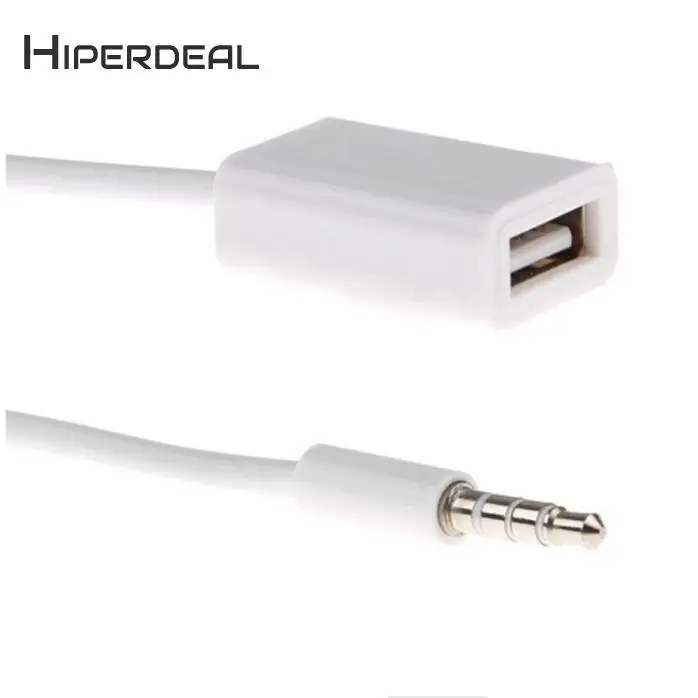 Кабель-переходник HIPERDEAL с разъемом AUX для штекера 3 5 мм USB 2 0 Автомобильный MP3