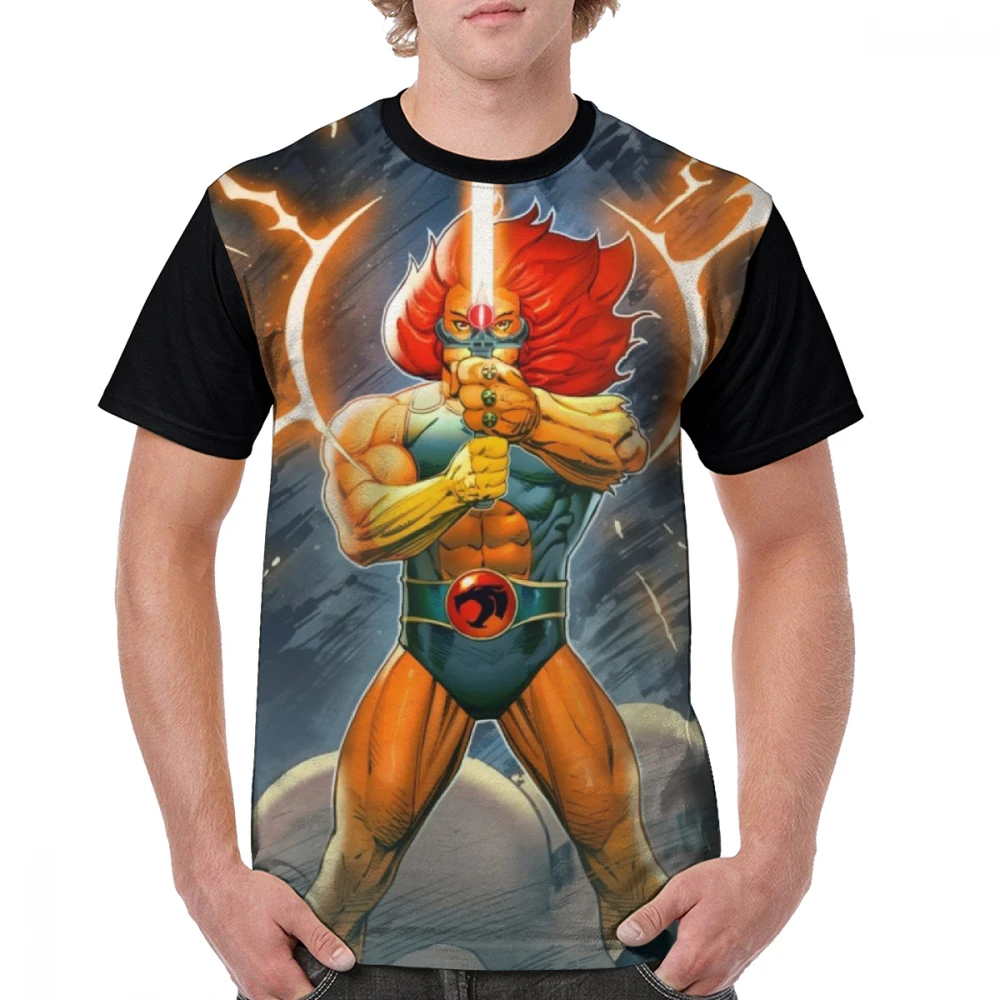 Thundercats футболка Thundercats Меч O Для мужчин s футболка полиэстер футболка с кружевными рукавами Повседневная футболка забавные Для мужчин печати 4xl Футболка - Цвет: Черный