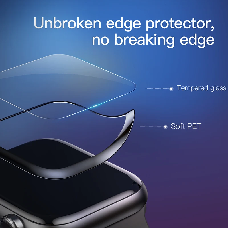 3D закаленное стекло с полным покрытием для наручных часов apple watch 40/44 мм Полное