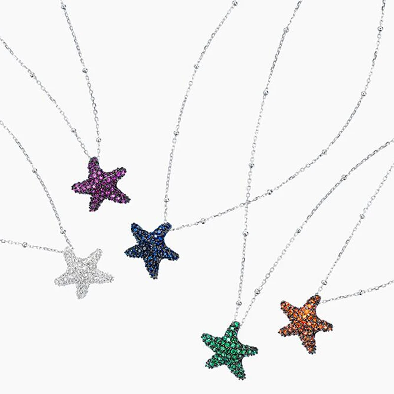 Морская звезда Серебро 925 ожерелье/серебряные ювелирные изделия/925 изделия