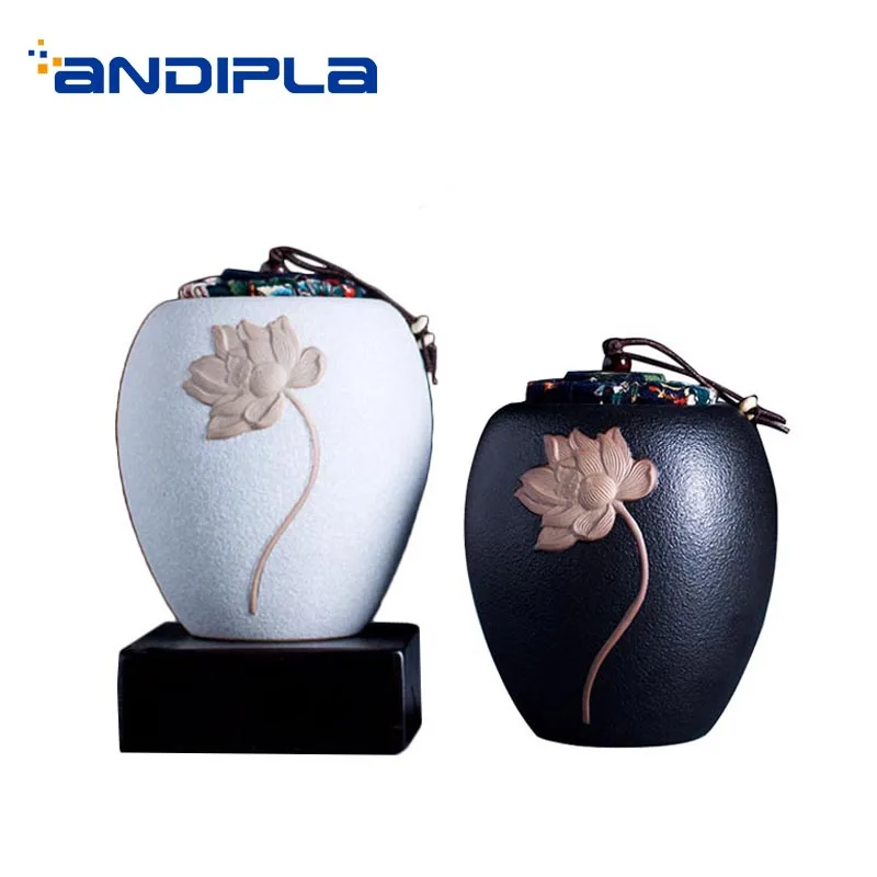 Винтажная чайная Банка керамическая керамика чайные листья банки для хранения