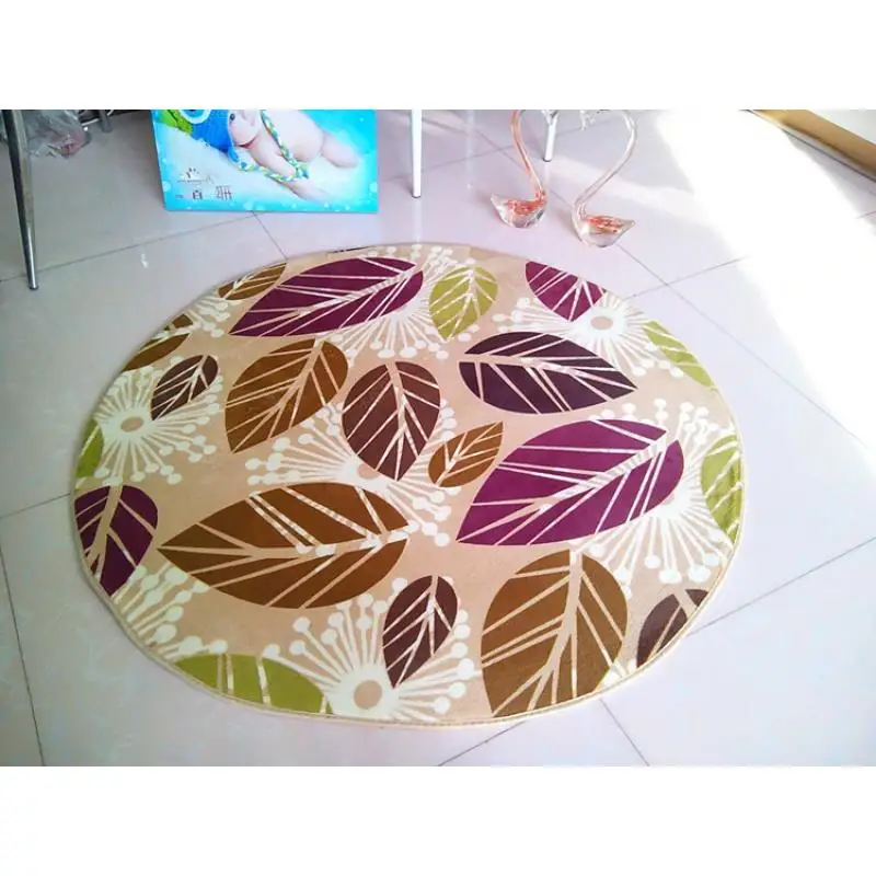 Simple round carpet bedroom coffee table living room bedside blanket coral velvet yoga mat computer chair swivel rug | Дом и сад