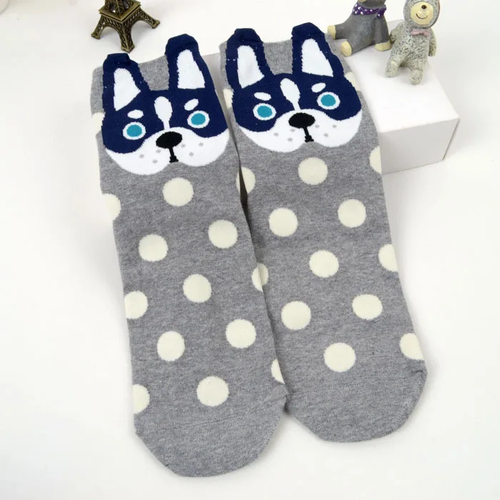Носки женские короткие забавные милые аниме носки с милой собакой в стиле