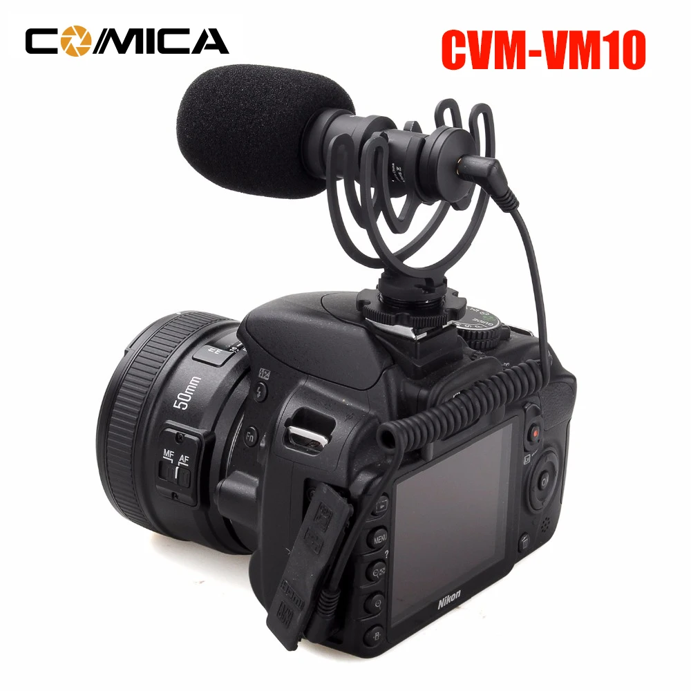 

Конденсаторный микрофон COMICA CVM-VM10, Кардиоидная направленность, конденсаторный микрофон, видео камера для интервью, микрофон для Canon