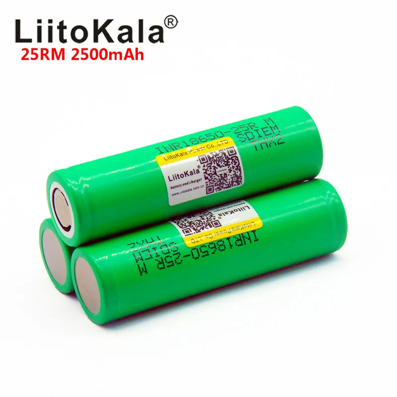 Аккумулятор Liitokala INR18650 литиевые батареи 18650 на 2500 мАч 25 ДМ 20 А|Перезаряжаемые