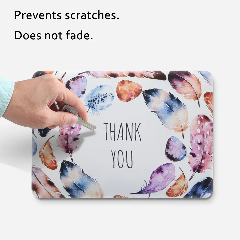 Новый художественный чехол для ноутбука с принтом перьев MacBook Air Pro Retina 11 12 13 15
