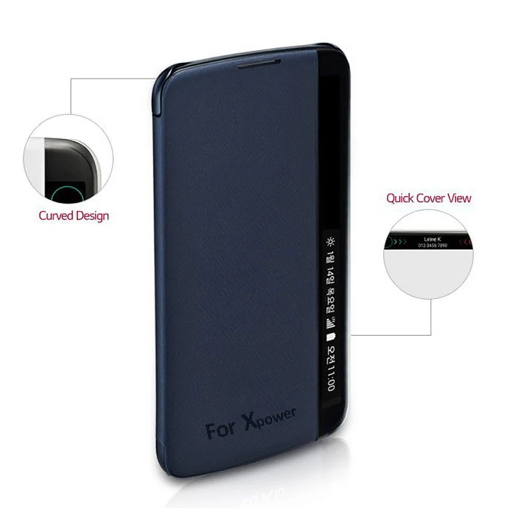 Роскошный кожаный умный флип-чехол для LG X Power LGX Xpower LGXpower K210 K220 K220DS K220DSZ K 220 DS противоударный чехол