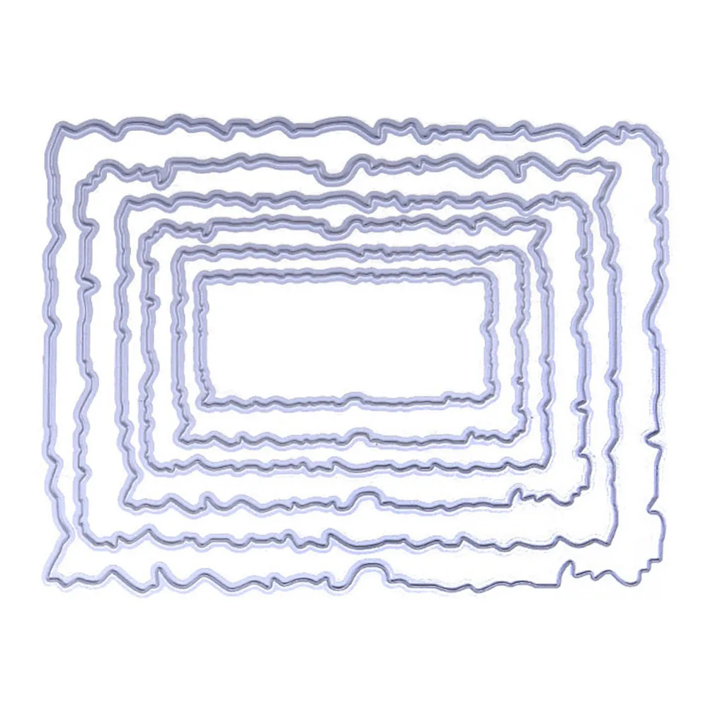 6 шт./компл. антикварные рамы металлический нерегулярные Трафаретный вырубной