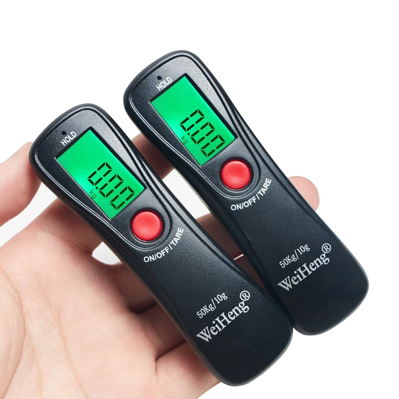 

Электронные весы для багажа 50 кг * 10 г, цифровые весы для багажа, портативные мини-весы для рыбалки с крючком/ремнем