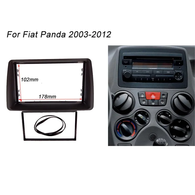 Двойной Дин Радио фасции для 2003-2012 FIAT PANDA автомобильный Стайлинг автостерео адаптер рамка Панель рамка