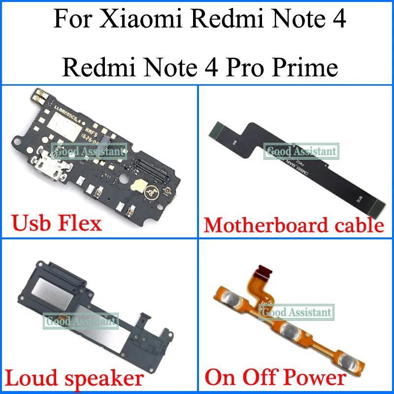 MTK Helio X20 для Xiaomi Redmi Note 4 / Pro Prime Usb гибкий кабель материнской платы громкий динамик