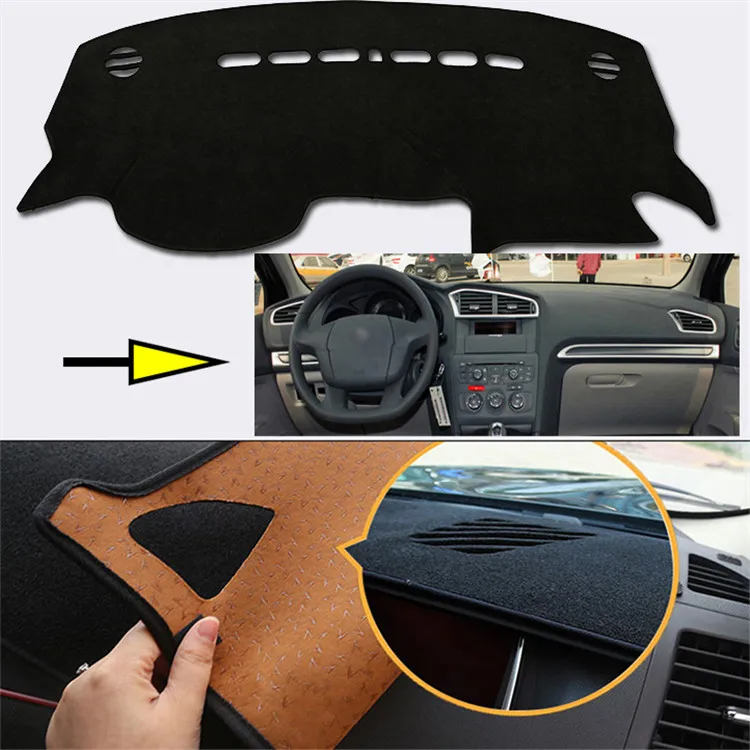 

New Interior Dashboard Carpet Photophobism Protective Pad Mat For Citroen C4L