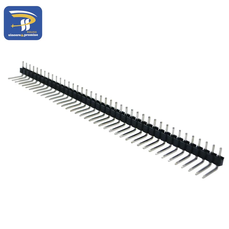 40 P Женский Разъем 1x40 Pin 2,54 Круглый Женский контактный разъем для DS18B20 и кристаллов и PCB золотой контактный Однорядный мужской