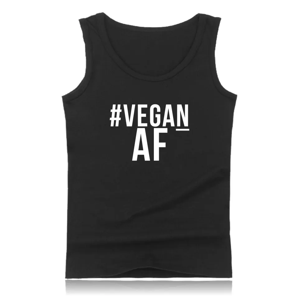 Значимый узор топ на бретелях для веганов топы питание от растений Мужская