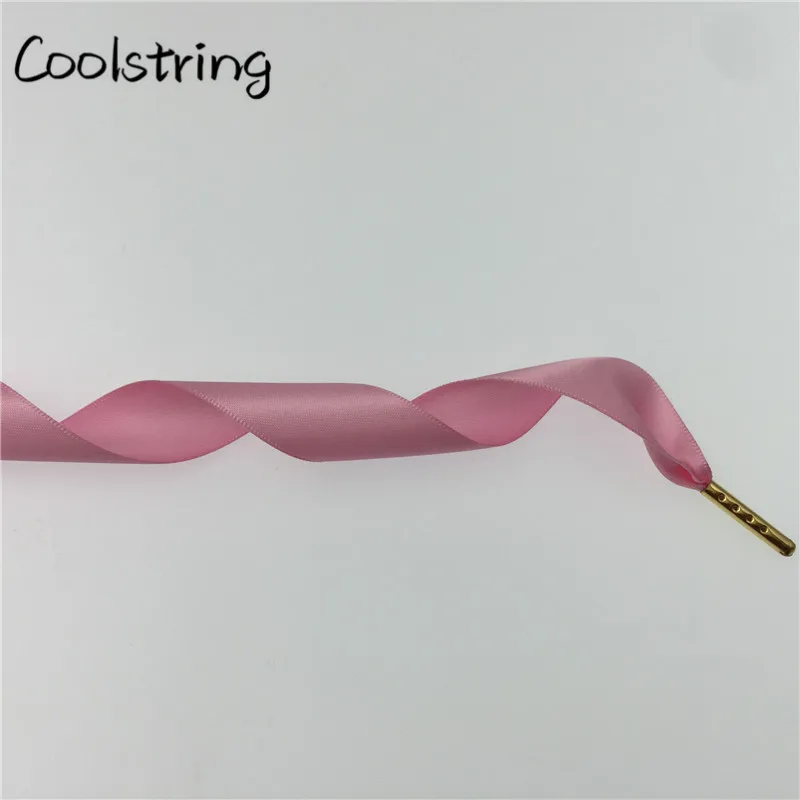 Coolstring/двухсторонние глянцевые шифоновые шнурки для обуви 70-160 см, плоские шелковые Ленточные кроссовки со шнурками шириной 2,22 см, 1 пара, Прямая поставка