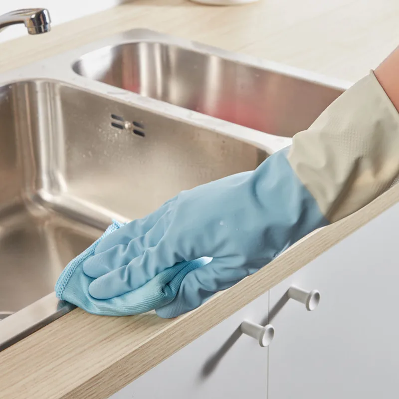 2 пары семейные утепленные латексные перчатки с медвежонком женские для мытья