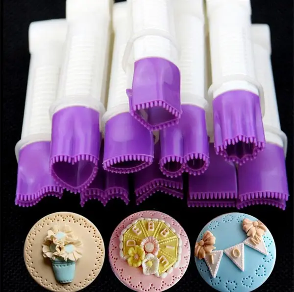 10 см цветов кружевная кромка зажим для помадка бисквита резак украшения сахарной