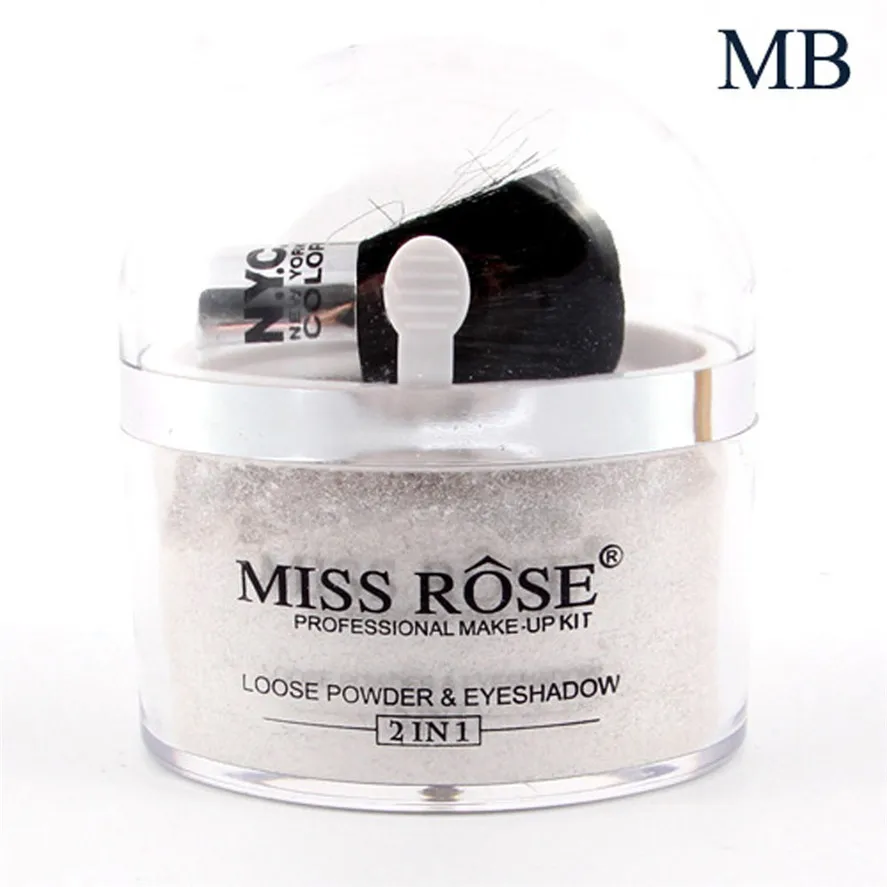 Новинка Pretty MISS ROSE 1 шт золото/серебро прозрачный макияж для лица гладкая основа водостойкая рассыпчатая пудра консилер пудра - Цвет: Silver