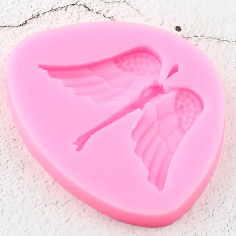 3D Angel Wings Silicone Molds DIY Baking Cupcake Topper Fondant Cake Decorating Tools Fimo Clay Candy Chocolate Gumpaste Moulds