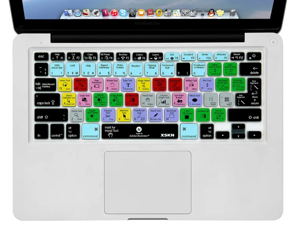 Чехол для клавиатуры XSKN Ableton Logic Photoshop After Effect OS X Avid старых Macbook Air Pro Retina 13 15 17