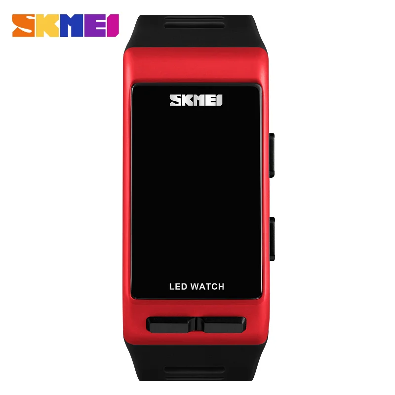 red SKMEI Элитный бренд Для мужчин спортивные часы для дайвинга 30 м цифровой светодиодный военные часы мужские Мода часы мужские наручные электронные - Цвет: red