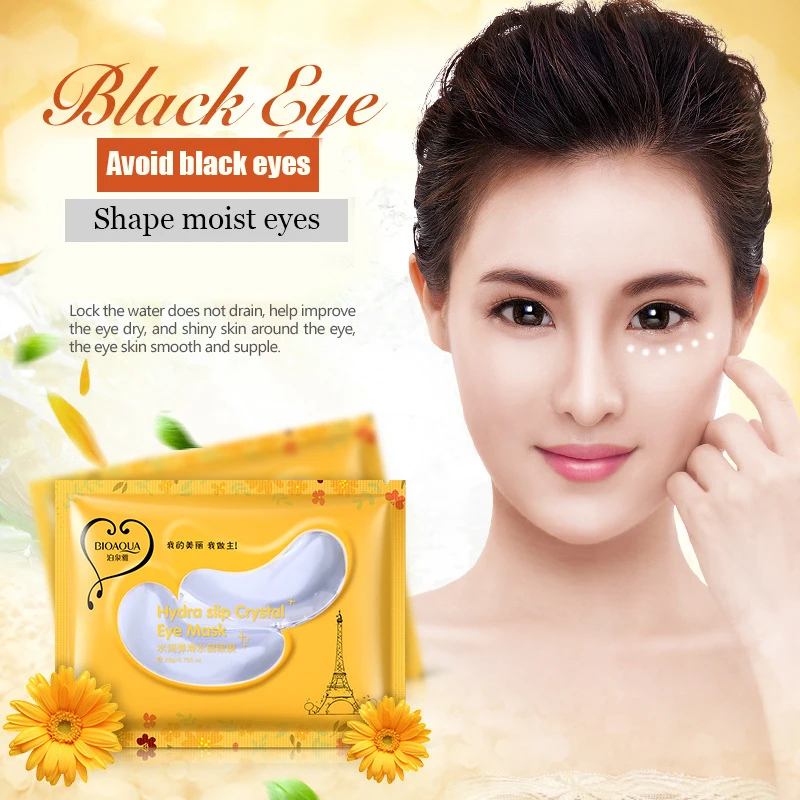 BIOAQUA Collagen Crystal Eye Mask Remover Dark Circles Anti-Puffiness Finelines Whiteing Nourish Care Anti Aging Essence | Красота и