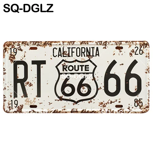 [SQ-DGLZ] Route 66 номерной знак Настенный декор мать дорога Олово знак США дорога металлическая картина "знак" таблички плакат - Цвет: 0070