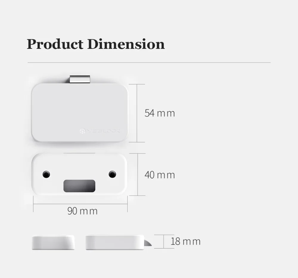 Xiaomi MiJia YEELOCK интеллектуальный замок шкафа ящика без ключа Bluetooth приложение разблокировка Противоугонный файл безопасности переключатель ящик