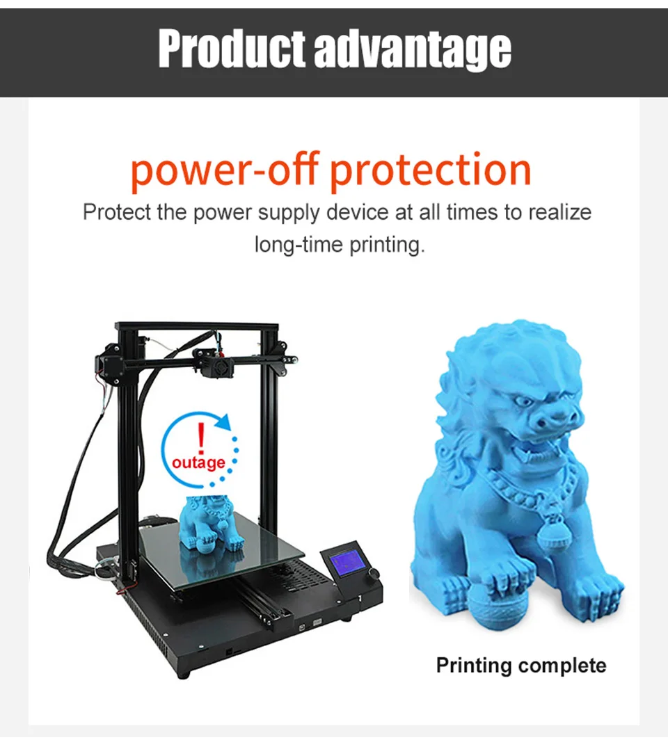 Creasee 3d принтер CS20/CS20 Pro Высокоточный 3d принтер DIY Набор самостоятельная сборка с обновлением Печать Мощность CS3 3D печать