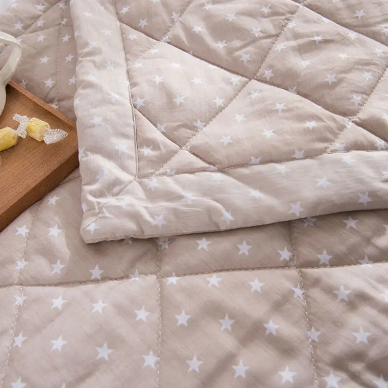 Новое модное моющееся летнее одеяло из 100% хлопка в европейском мультяшном стиле