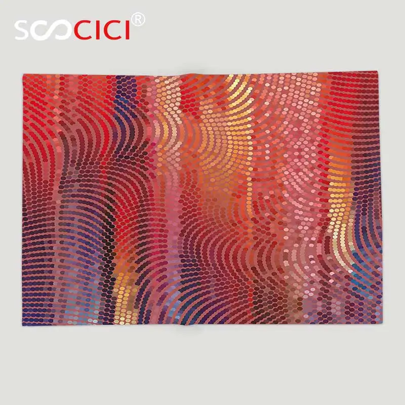 Мягкое Флисовое одеяло на заказ абстрактная волнистая изогнутая мозаика с