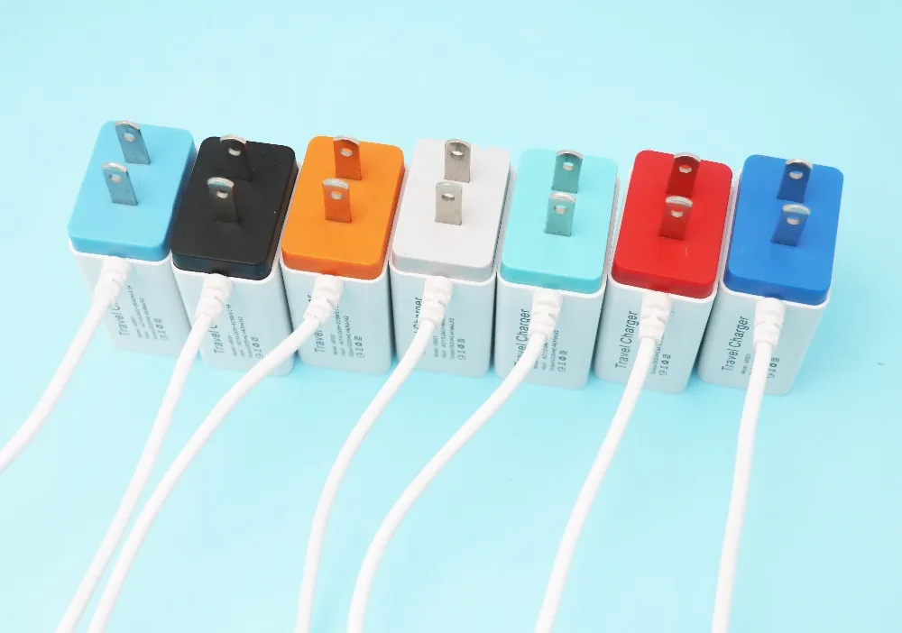 Сетевое зарядное устройство с двумя USB-портами 5 В 100 А кабелем для Samsung iphone ipad huawei |