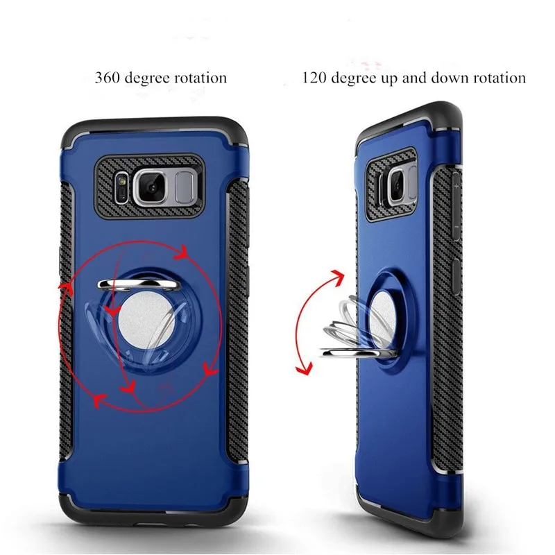 Чехол для телефона OUJINUO из углеродного волокна и ТПУ + ПК Samsung Galaxy S8 S9 Plus S9plus S8plus
