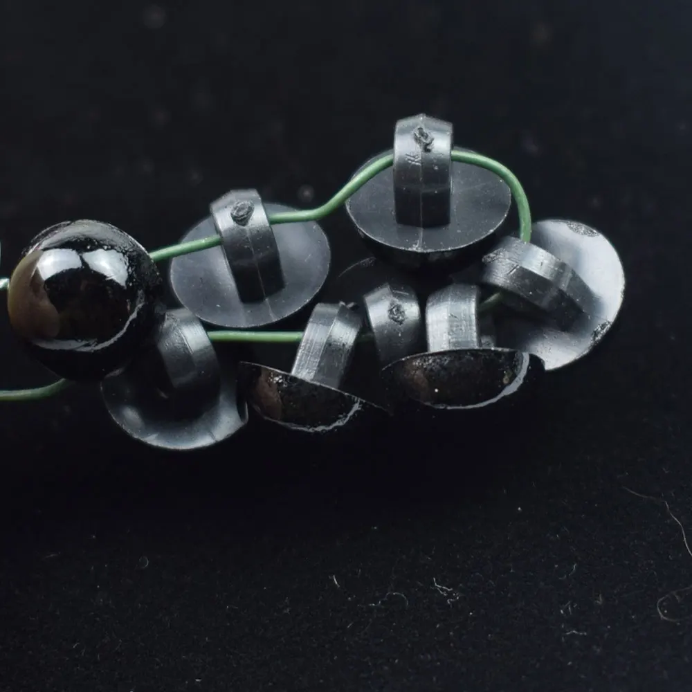 100 шт. черные кнопки пластик для скрапбукинга полужемчужные хвостовиковые Глаза