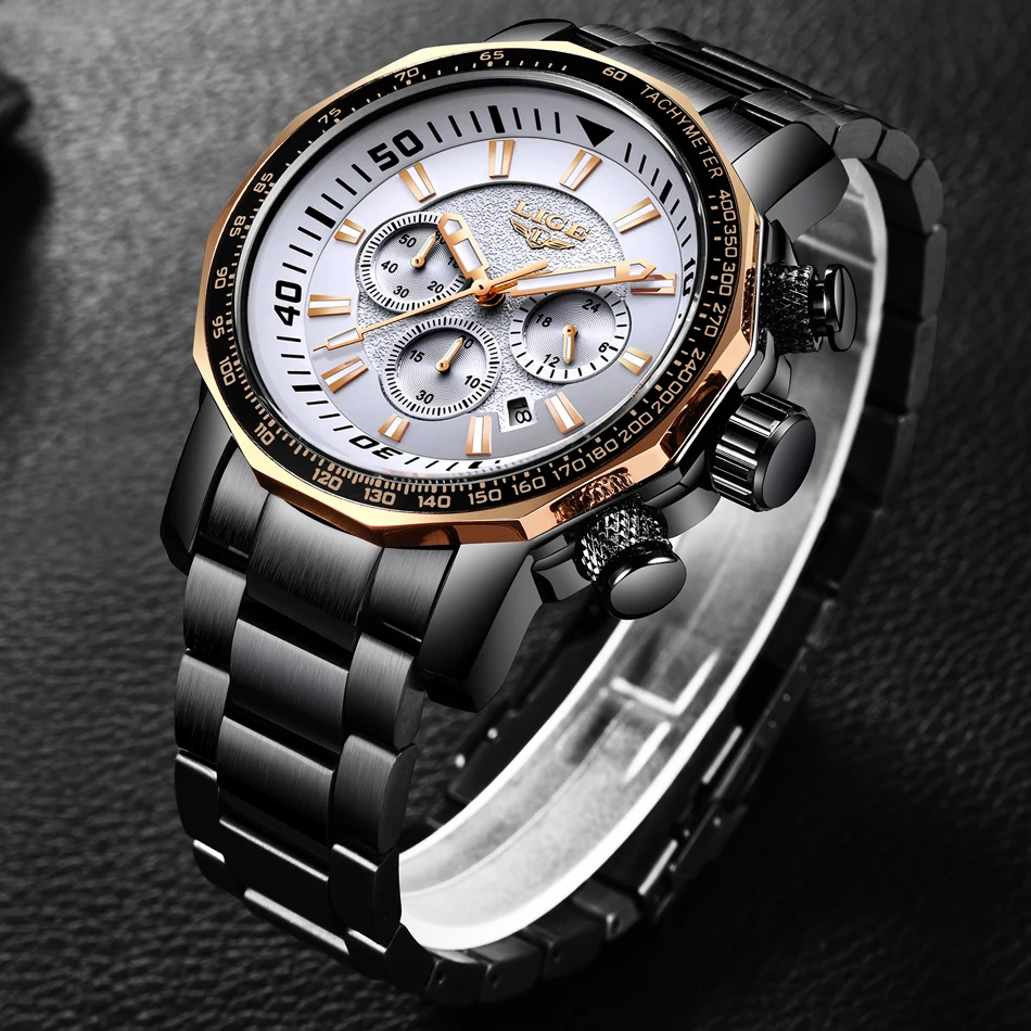 Relojes Hombre, новинка, LIGE, модные мужские часы, люксовый бренд, бизнес стиль, кварцевые часы для мужчин, спортивные, водонепроницаемые, большой циферблат, мужские часы