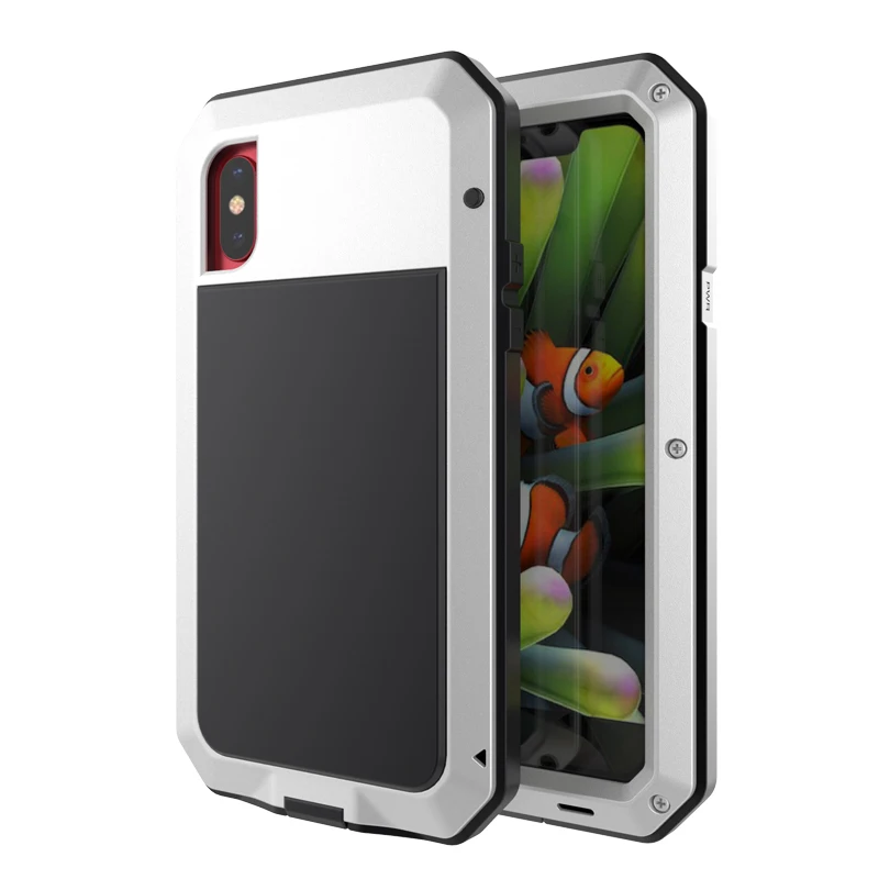 Противоударный алюминиевый металлический чехол для iphone 8X7plus противоударные