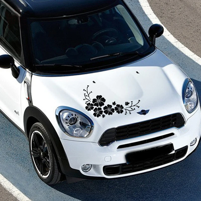 2 шт. забавные наклейки для автомобиля с цветочным принтом розы автомобильные