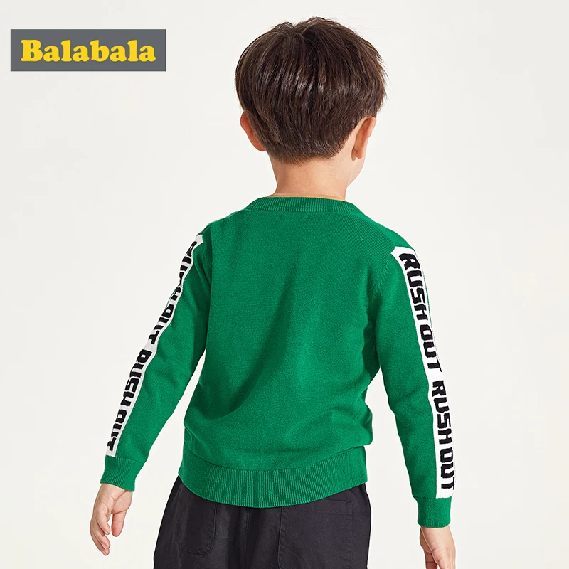 Balabala/Детский свитер для мальчиков; Новинка года; Весенняя детская одежда; Детский свитер; модная одежда из хлопка; сезон весна-осень