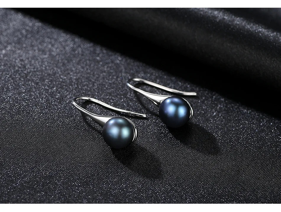 [MeiBaPJ]Natural Freshwater Pearl Fashion Drop Earrings Real 925 Sterling Silver Fine Charm Jewelry for Women | Украшения и