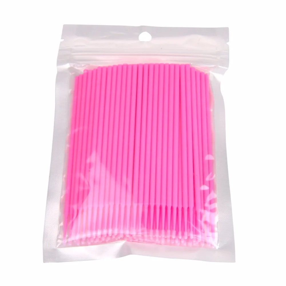 100 шт./упак. одноразовые кисти для макияжа тампоны микрокисти наращивания ресниц