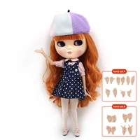icy doll joint body factory 230bl0145 long brown curly hair it suitable for cosmetic diy refit bjd toys fashion