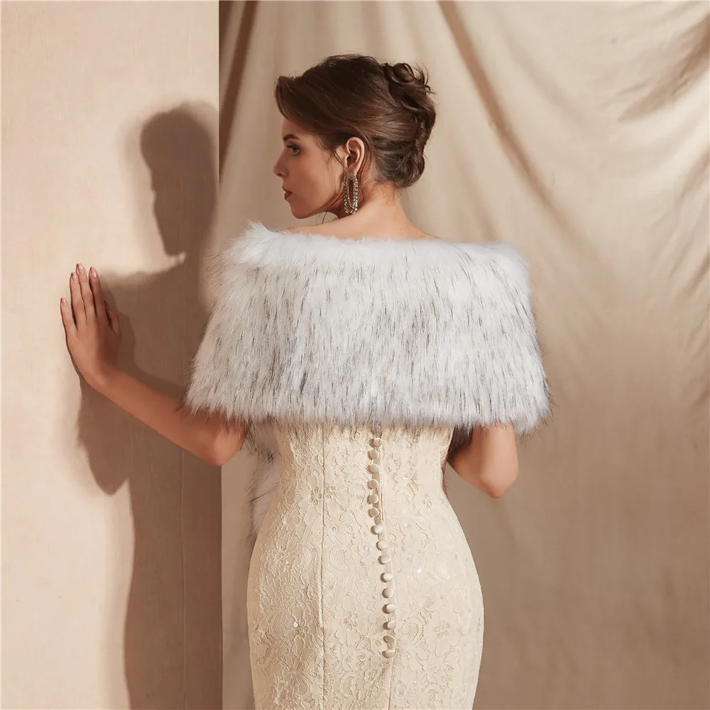 JaneVini 2019 Элегантный мягкий зимний Палантин из искусственного меха упаковка для