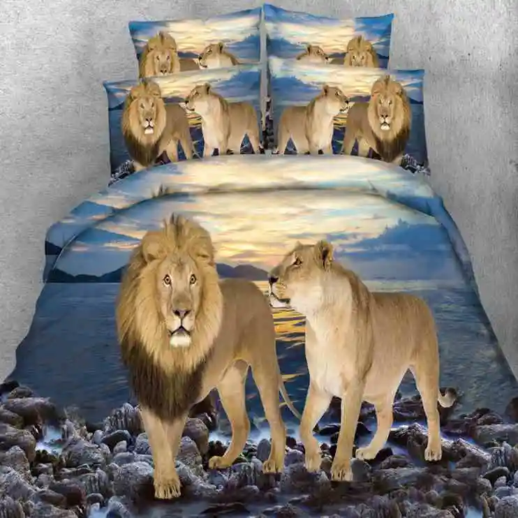 3d 5 шт. набор постельного белья с животным