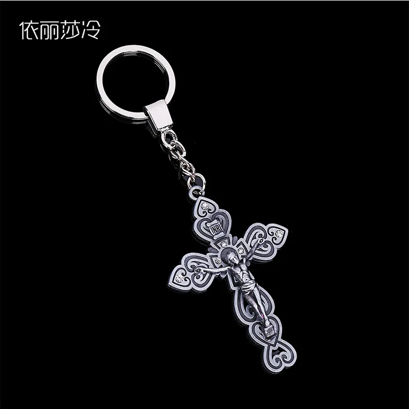 Женская подвеска классический ретро брелок с изображением Иисуса Христа кожаный