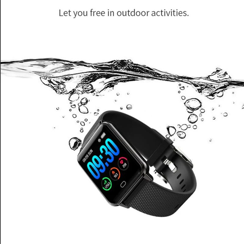 GOLDENSPIKE 1.3 Inch Full Touch Tempered Glass Screen Smart Watch Waterproof Heart Rate Monitoring Blood Pressure For Men Women |