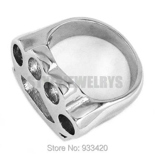 Серебряное кольцо для боксерских перчаток из нержавеющей стали с черепами