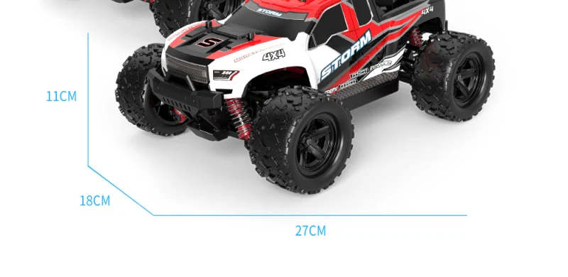 Как высокая скорость мальчик RC автомобиль игрушка 1:18 2,4 г 36 км/ч ПВХ корпус водонепроницаемый и ударопрочный моделирование дистанционное управление внедорожника модель