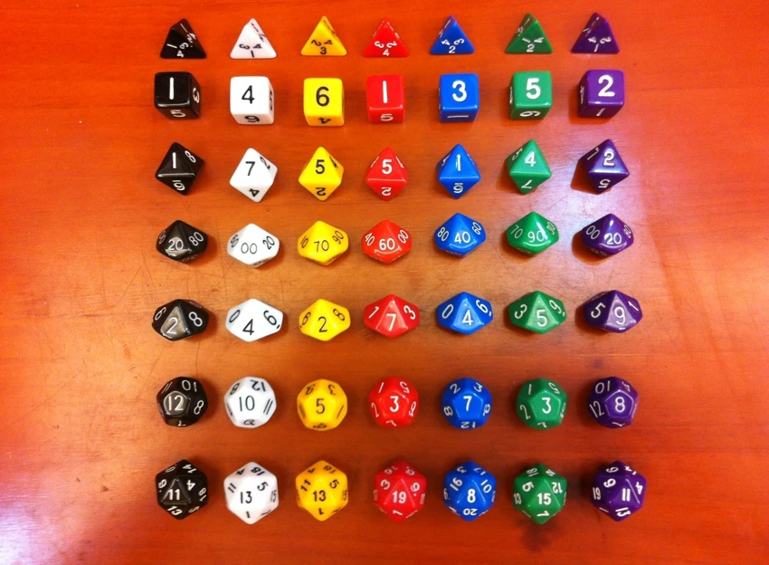

Polyface set dice dnd game props digital bosons q workshop / 7 dice set / D4-D20
